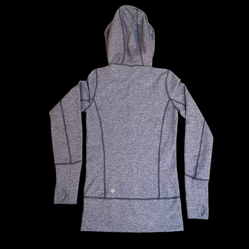 Lululemon Stride II Jacket Womens Size 2 Full Zip Hood Thumb Holes Moisture Wick - Picture 4 of 8